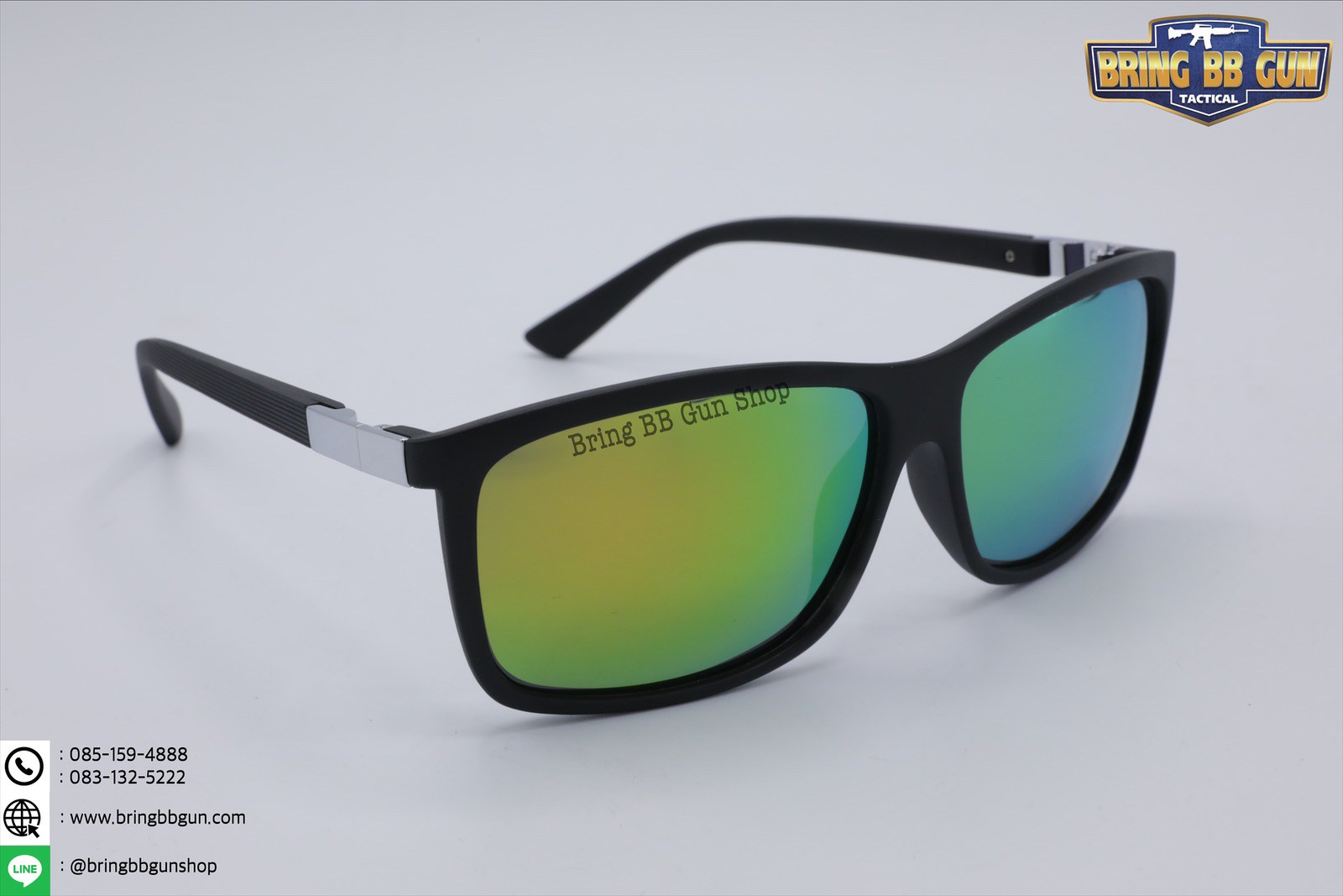 แว่นกันแดด เลนส์ Polarized (เลนส์โพลาไรซ์) รุ่น ทรงกรอบสี่เหลี่ยม
