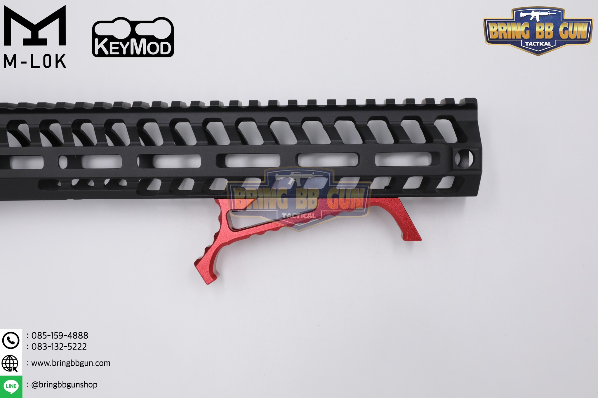 กริ๊ปมือหน้า VP23 (VP23 Tactical Angled Grip) (VP23 Tenaci Grip) (ใช้ได้กับชุดหน้าระบบราง M-Lok และ Keymod)