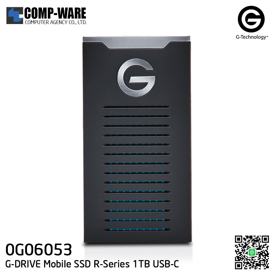 G-Technology G-DRIVE Mobile SSD R-Series 1TB USB-C USB3.1 Gen2 - 0G06053