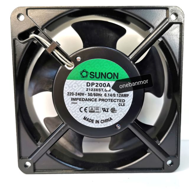 Sunon พัดลมระบายความร้อน DP200a 2123XST ของแท้100% ตรงสเปค ทนทานกว่า ออกใบกำกับภาษีได้ ขนาด12*12*3.8cm