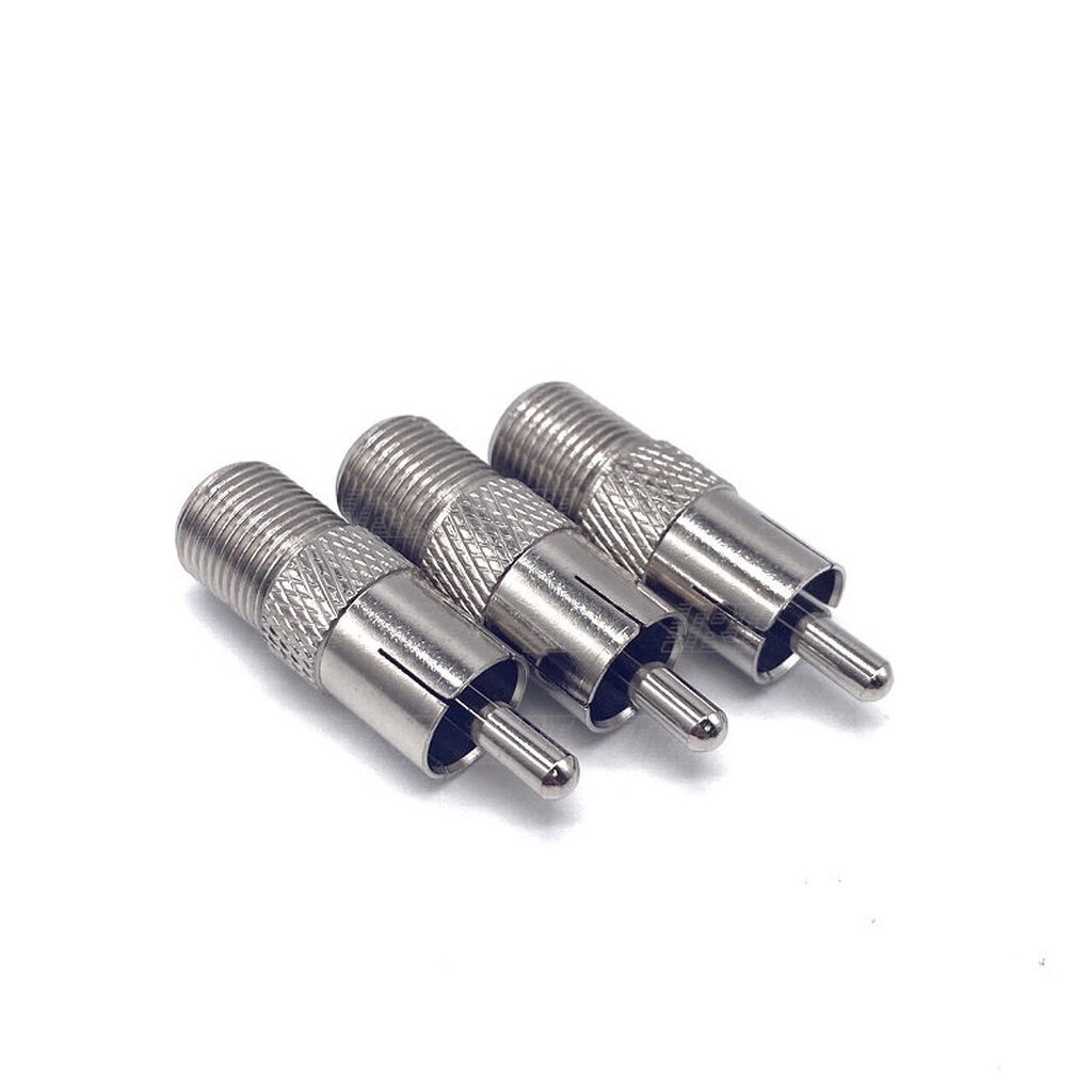 ปลั๊ก RCA ท้ายแจ๊ค ตัวผู้ F TYPE | PC502| CM-7706 RCA MALE TO F FEMALE | **บรรจุ 1แพ็ค/10ชิ้น **