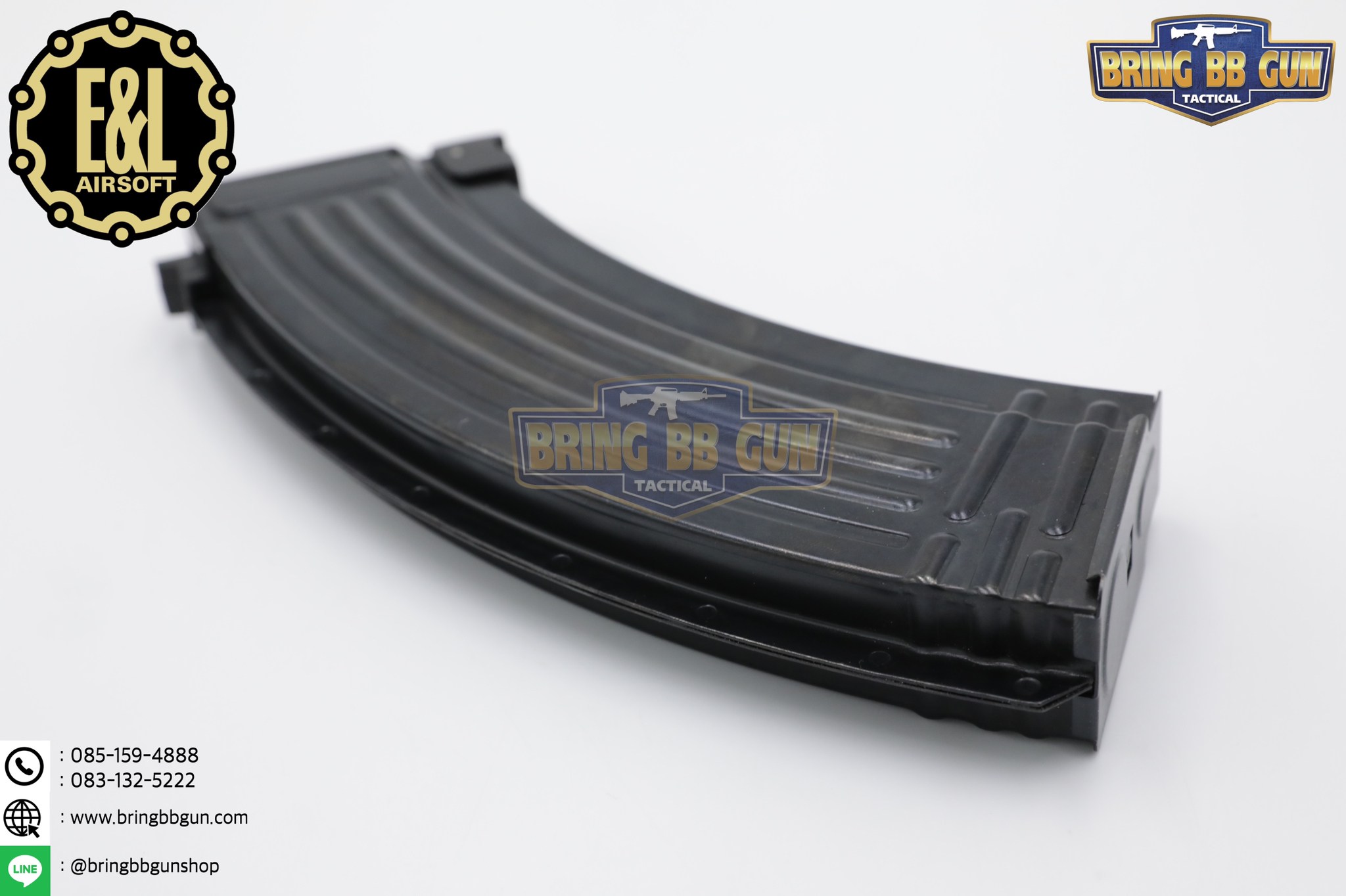 แม็กกาซีน AK47 / AKM ยี่ห้อ E&L แบบstand(ไม่ต้องปั่น) ทรง เหล็ก (ทรงเดิม) (AK Mid-cap magazine)