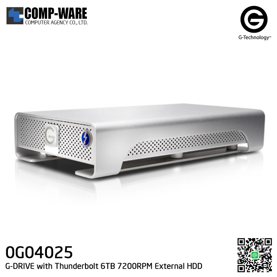 G-Technology G-DRIVE with Thunderbolt 6TB 7200RPM External Hard Drive - 0G04025