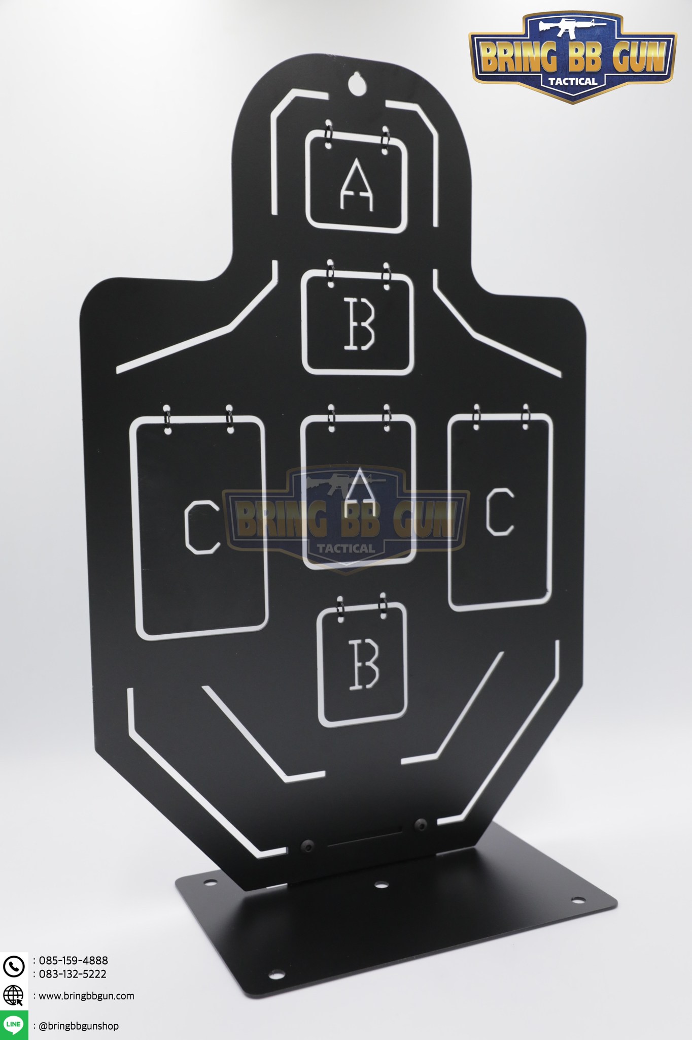 เป้าเพลตเหล็กสำหรับฝึกซ้อมยิงปืนบีบีกัน รุ่น B01 (เป้าซ้อมยิงรูปคน)