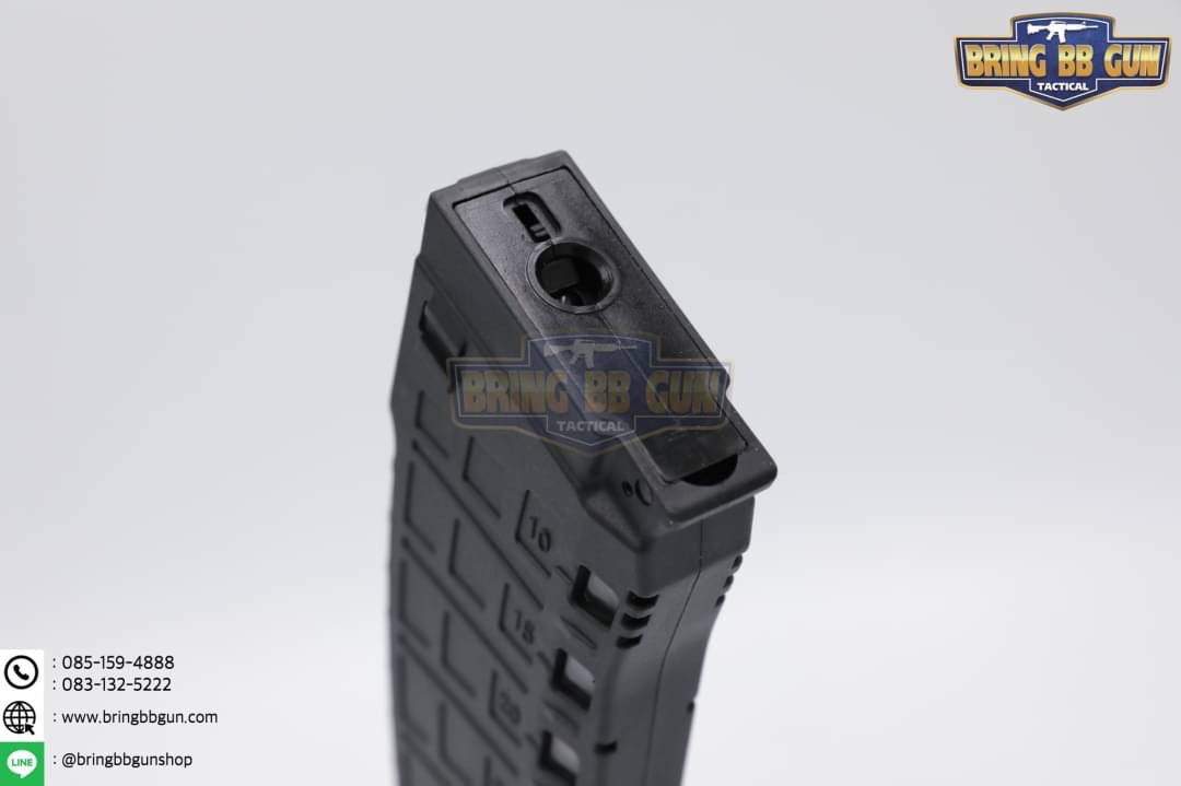 แม็กกาซีน AK12 ยี่ห้อ D-Day แบบstand(ไม่ต้องปั่น) ทรง DMAG AK12