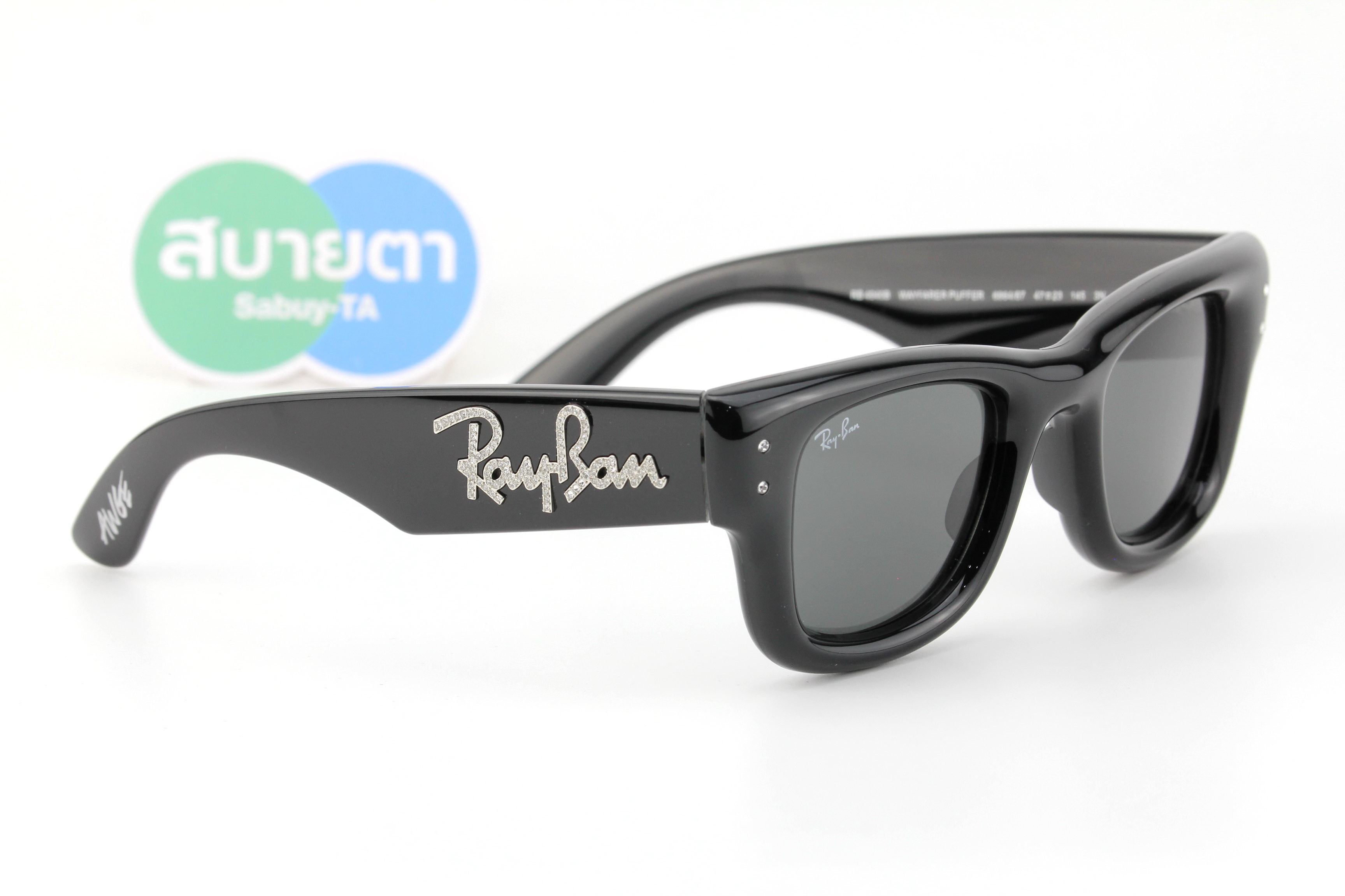 RayBan Wayfarer Puffer Crystal Edition RB4940B 686487 Blacked Out Collection by A$AP Rocky