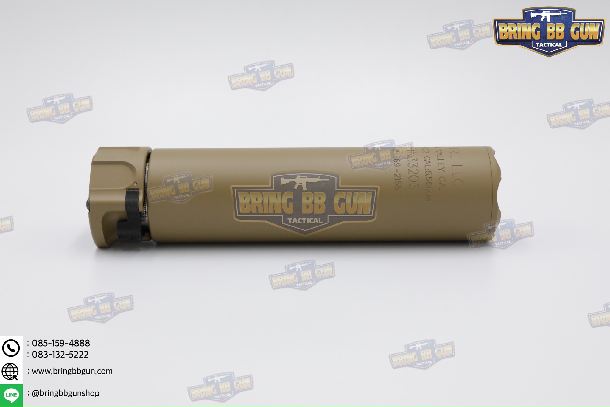 เก็บเสียง+ปลอกลดแสง ยี่ห้อ Surefire รุ่น Socom556 (6") (SOCOM556-RC2 & 4-Prong Flash Hider) (Fast-Attach Sound Suppressor)