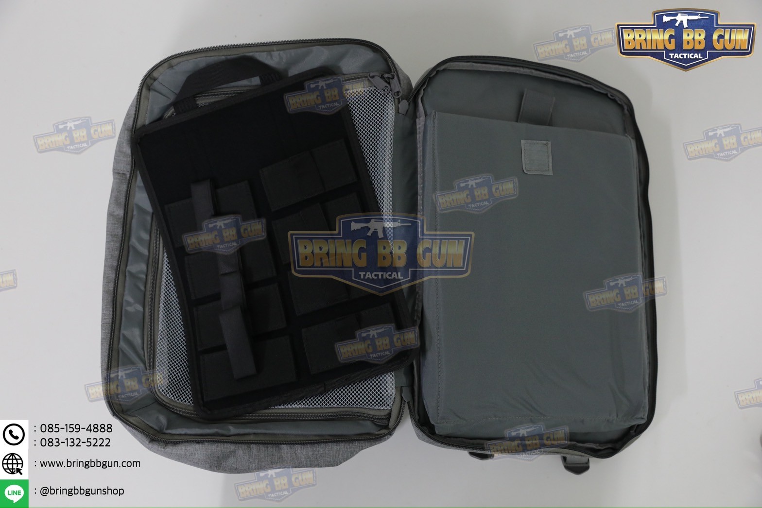 กระเป๋าเป้สะพายหลังอเนกประสงค์ สำหรับยิงปืน ยี่ห้อ Soetac (กระเป๋าสำหรับนักแข่งยิงปืน) (กระเป๋าเก็บอุปกรณ์ + ปืนสั้น) (Tactical Backpack Wargame Pack)