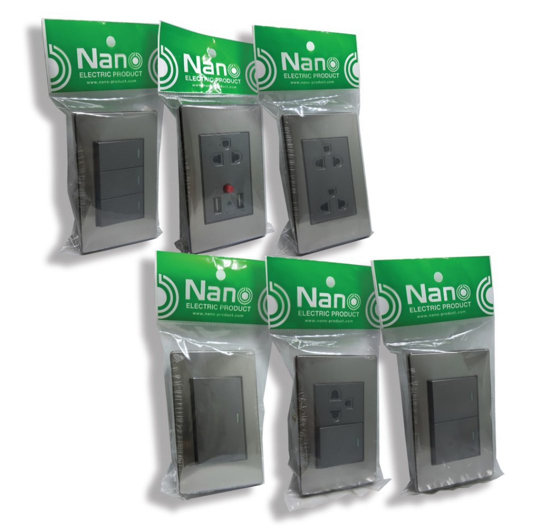 NEW!! หน้ากากกรอบสแตนเลส เต้ารับกราวคู่ ปลั๊กกราวคู่ ชุดปลั๊กไฟ ชุดสวิทซ์ Urban Series