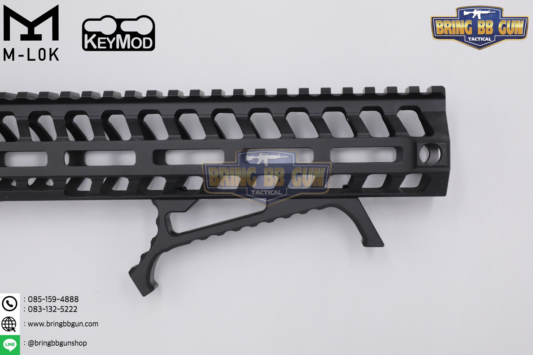 กริ๊ปมือหน้า VP23 (VP23 Tactical Angled Grip) (VP23 Tenaci Grip) (ใช้ได้กับชุดหน้าระบบราง M-Lok และ Keymod)