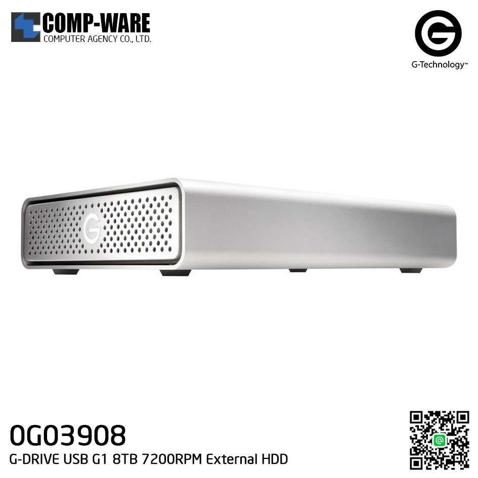 G-Technology G-DRIVE USB G1 8TB 7200RPM External Hard Drive - 0G03908