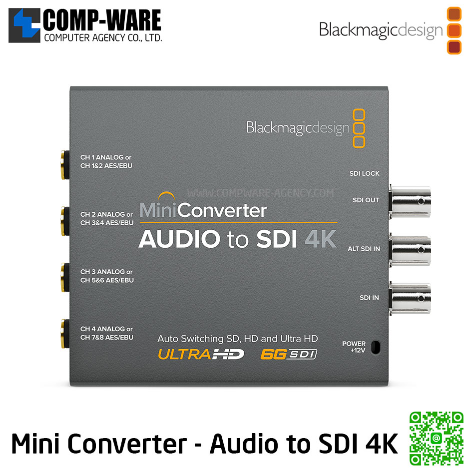 Blackmagic Mini Converter - Audio to SDI 4K