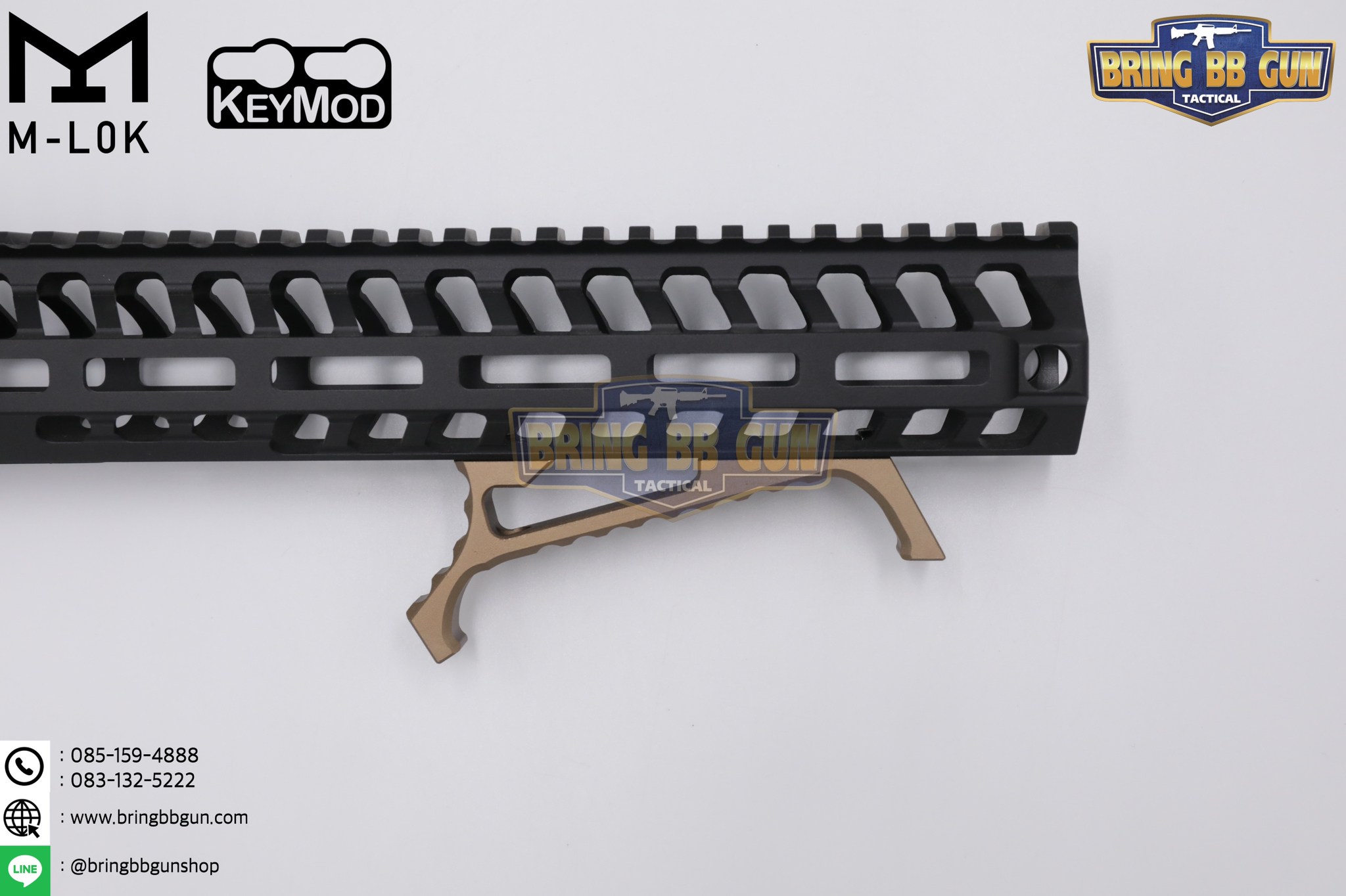 กริ๊ปมือหน้า VP23 (VP23 Tactical Angled Grip) (VP23 Tenaci Grip) (ใช้ได้กับชุดหน้าระบบราง M-Lok และ Keymod)