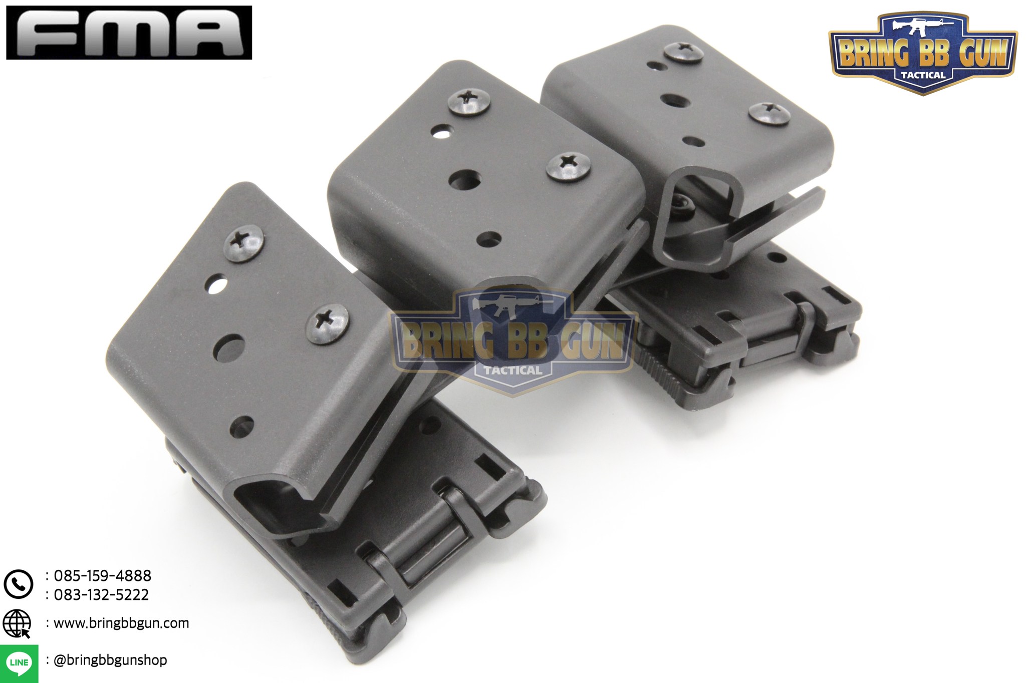 ซองแม็กกาซีนปืนสั้น 9mm.(ซองแม็กกาซีนปืนสั้นสามช่อง) (IPSC pouch for 9mm.) FMA