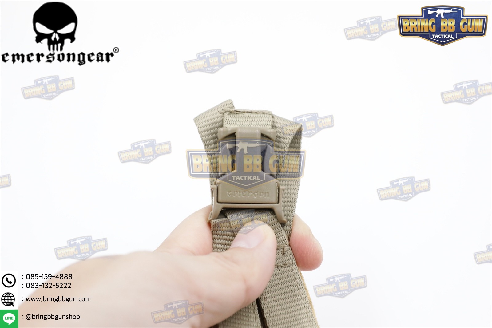 สายรัดคาง ยี่ห้อ Emerson รุ่น ทรงตัว H (EMERSON MICH Helmet Retention System H-Nape)