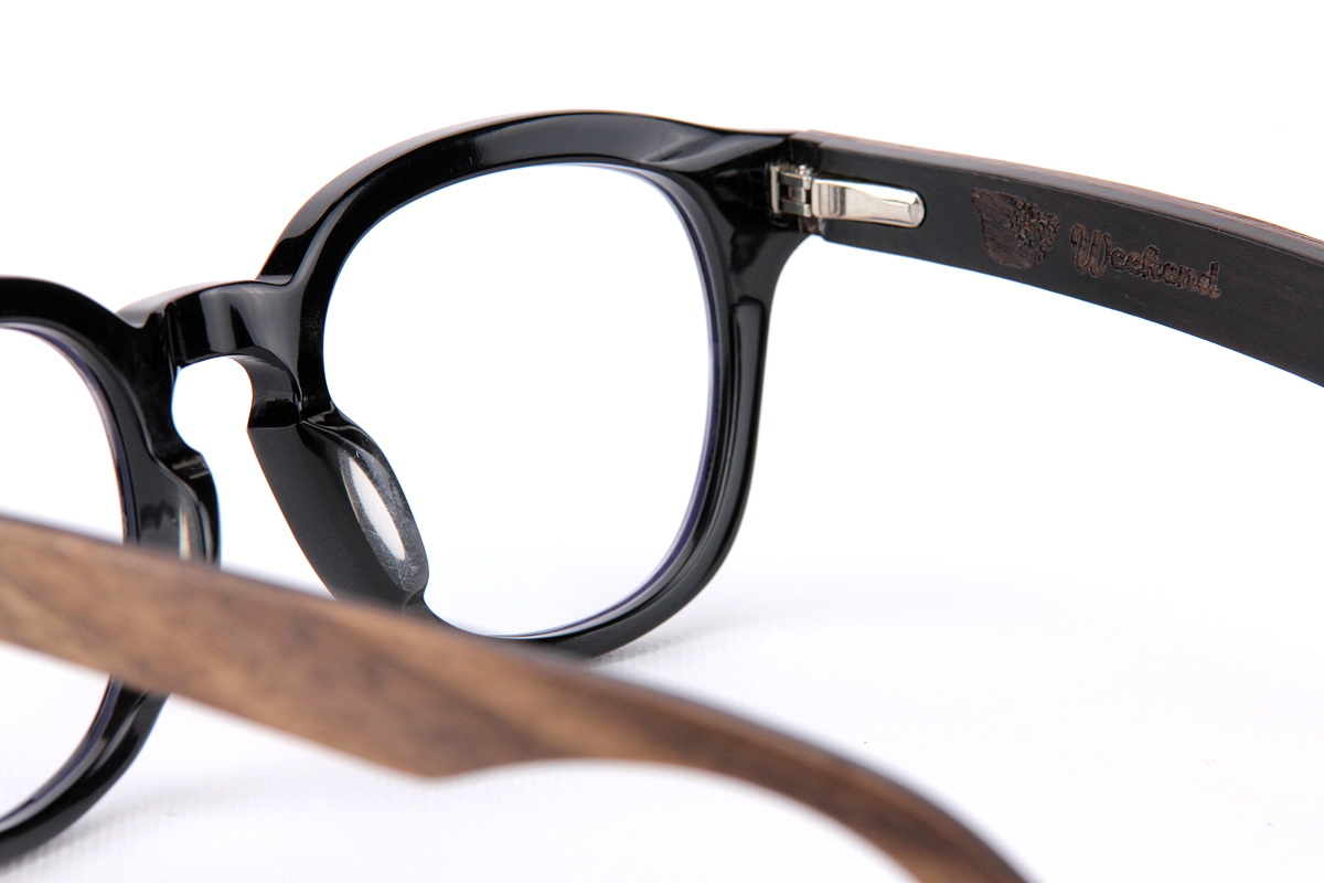 กรอบแว่นสายตาขาไม้ Weekend Duet Collection Tokyo Black (Dark)