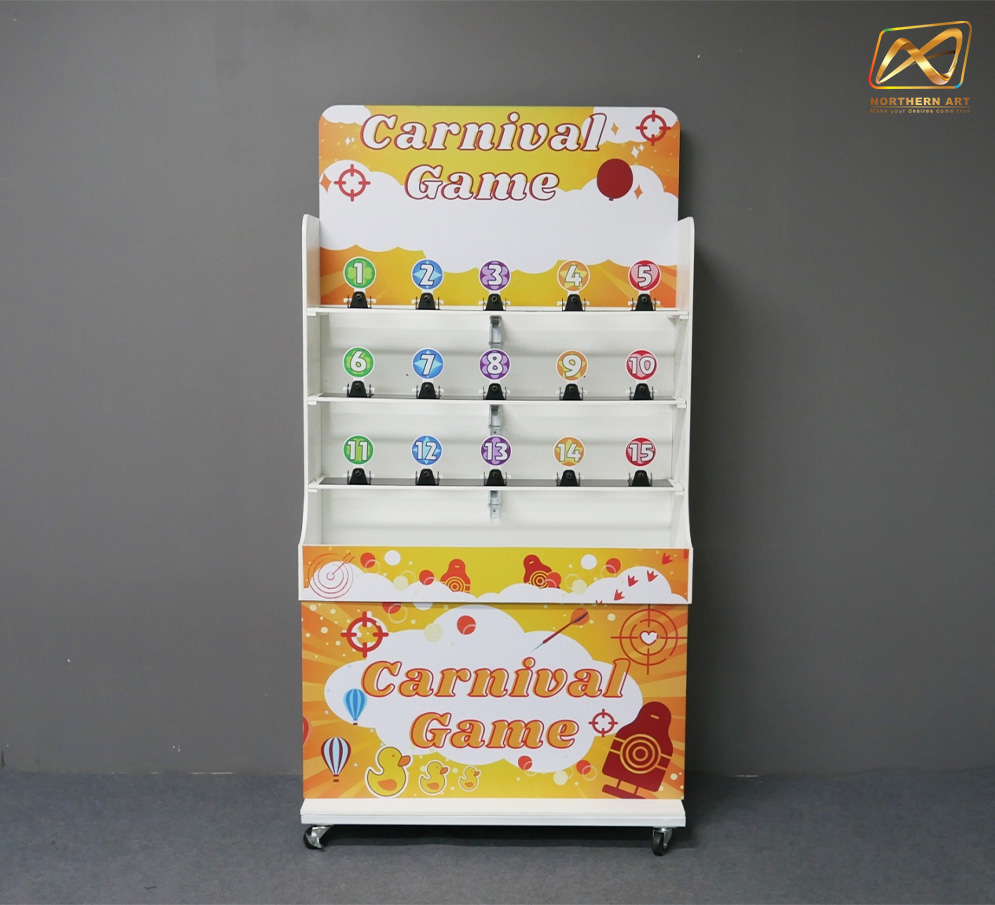 CARNIVAL GAME เกมส์ยิงเป้าเหล็ก ขนาด (W) 90 x (L)50 x (H)176 cm. พร้อมเป้าเหล็กกลม 15 อัน ปืนกระสุนโฟม 1 ชุด