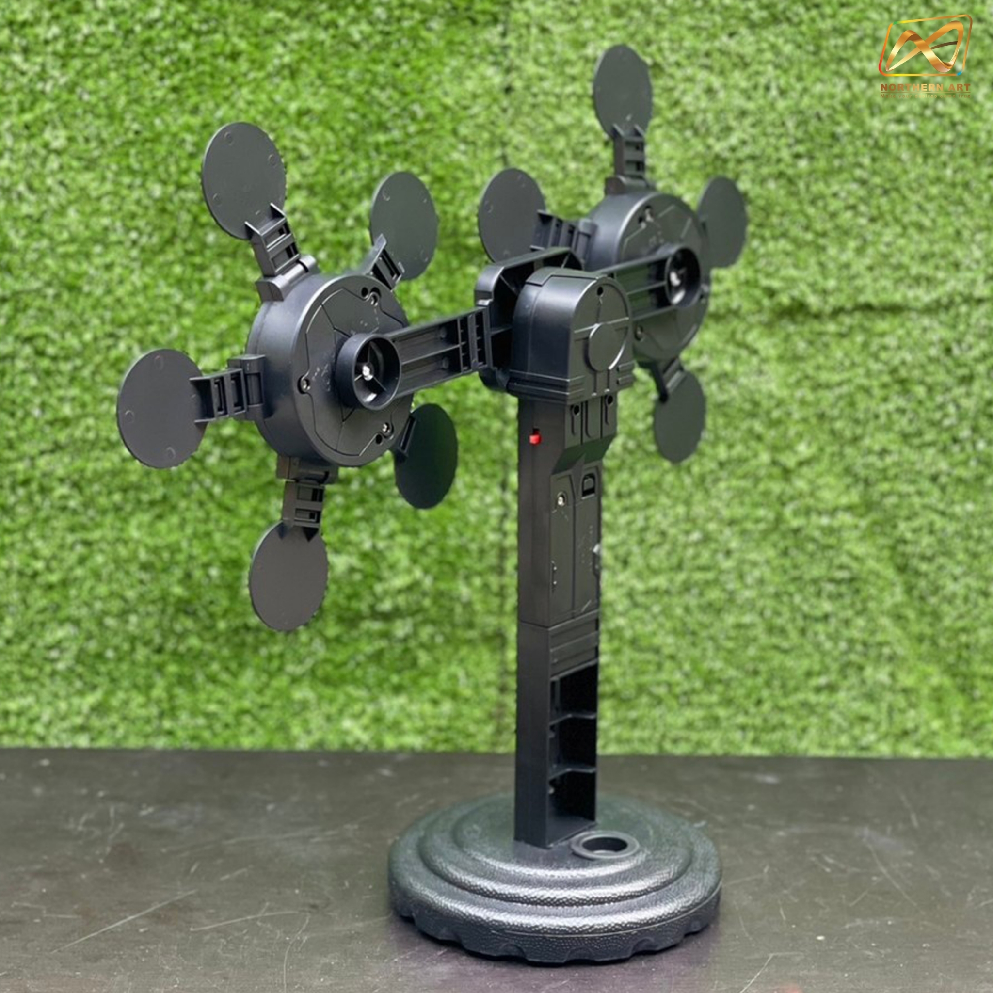 เกมส์ยิงเป้าหมุน เป้าหมุน 360 องศา จำนวน 10 เป้า จอ LED นับคะแนน พร้อมปืนกระสุนโฟม 1 ชุด