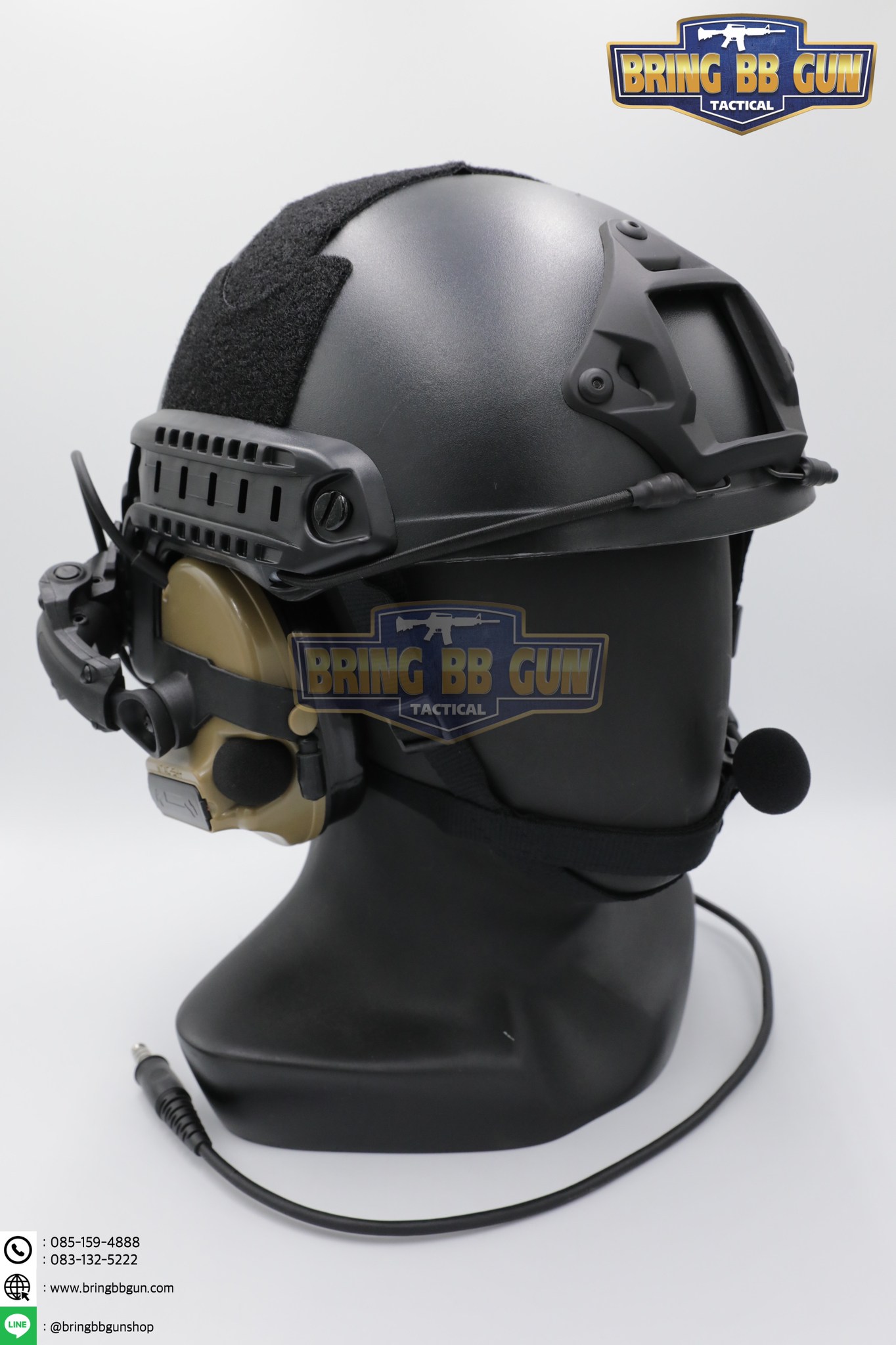 หูฟังสื่อสารตัดเสียงได้ ทรง Comtac III ยี่ห้อ Tac-Sky รุ่น หูฟังตัดเสียงพร้อมขาติดหมวกฟาส