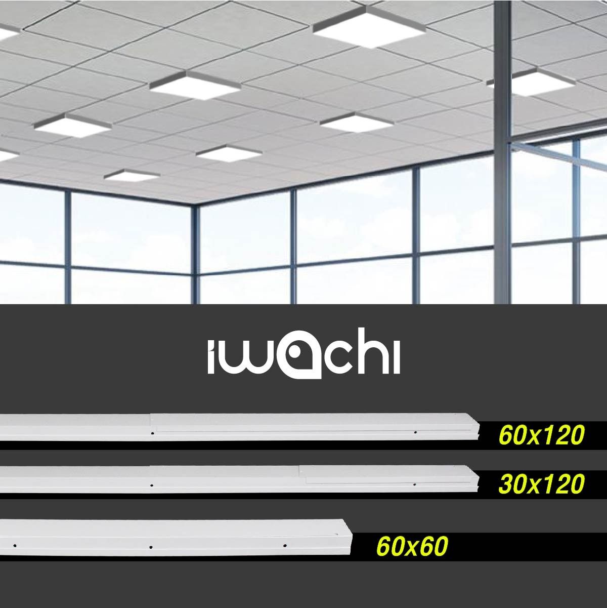 กรอบโคมเสริม LED PANEL 60x120cm แบบติดลอย