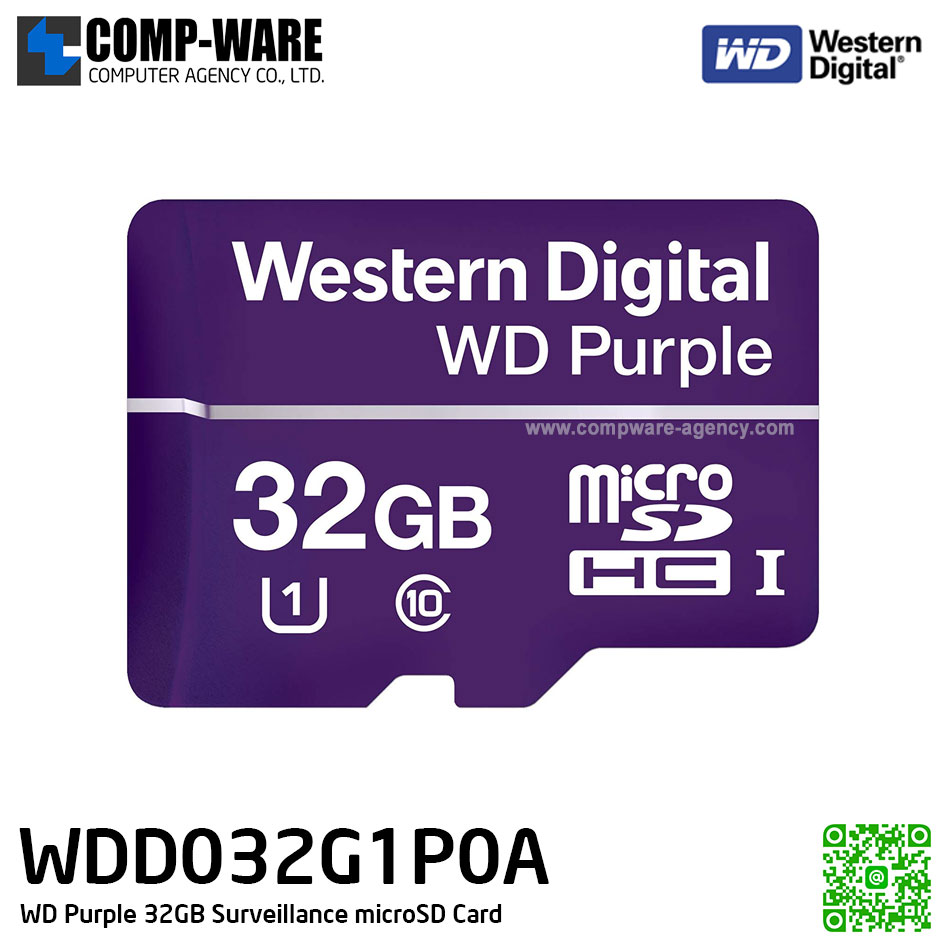 WD Purple 32GB Surveillance microSD Card - WDD032G1P0A