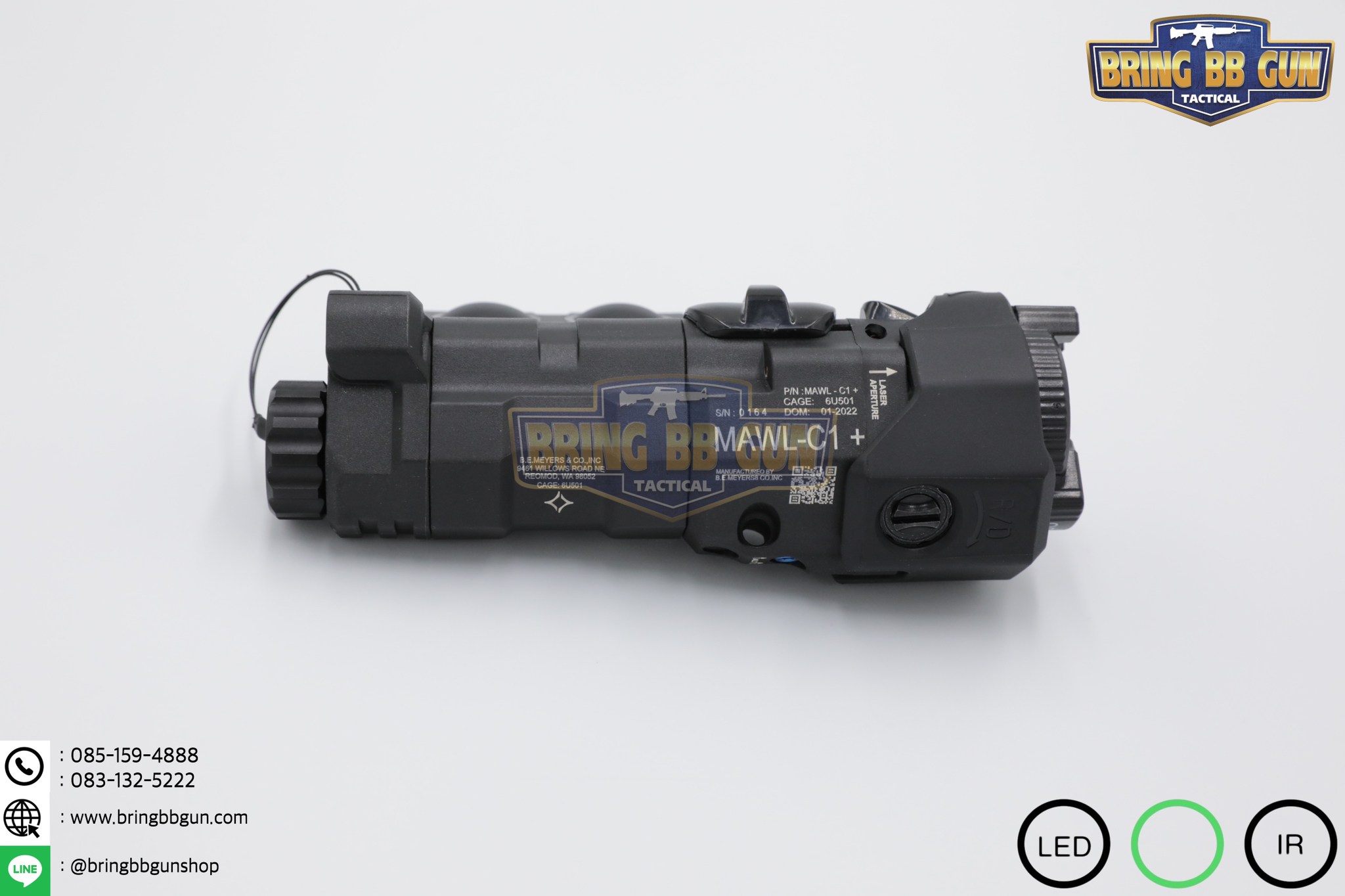 กล่องไฟฉาย+เลเซอร์ชี้เป้า+ไฟฉายIR+เลเซอร์ชี้เป้าIR (อุปกรณ์เล็งช่วยส่องสว่าง) B.E. Meyer รุ่น MAWL-C1+