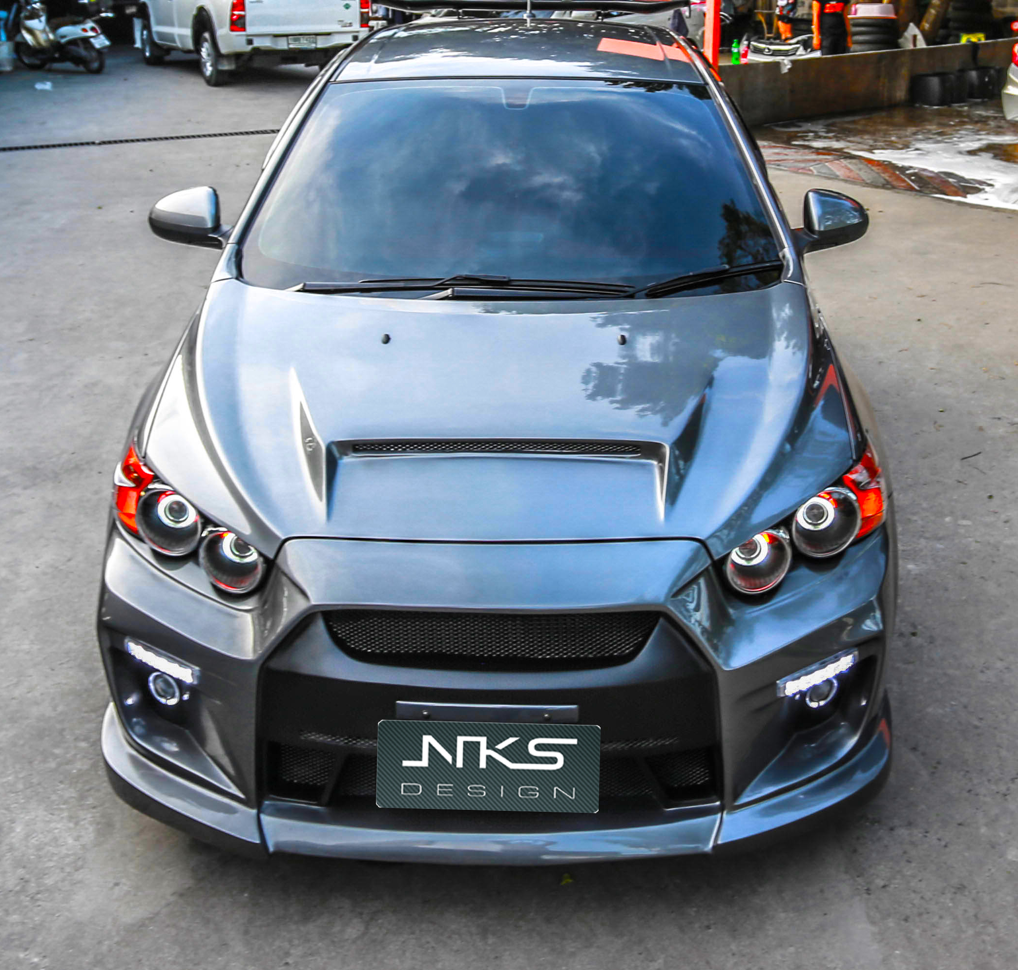 HOOD FOR SONIC GTR HATCHBACK RAW WORK (NKS DESIGN)