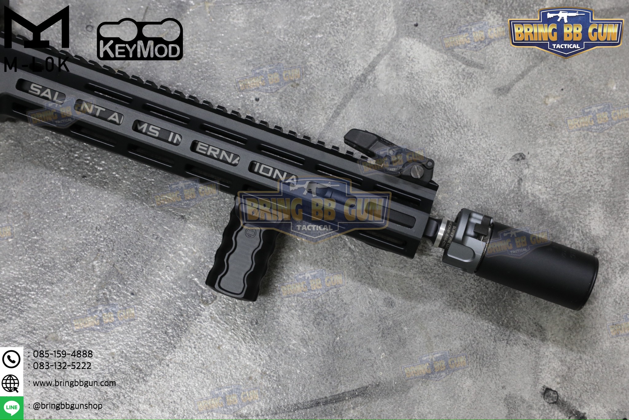กริ๊ปมือหน้าทรง Railscales รุ่น RSB (RSB Vertical Grip) (กริ๊ปมือ Railscales RSB Vertical Foregrip) (ใช้ได้กับชุดหน้าระบบราง M-Lok และ ระบบราง Keymod เท่านั้น)