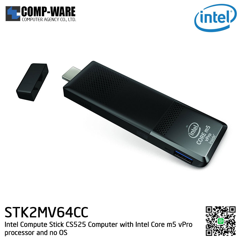 Intel® Compute Stick STK2MV64CC - CS525 Computer with Intel Core m5 vPro processor and no OS (BLKSTK2MV64CC)