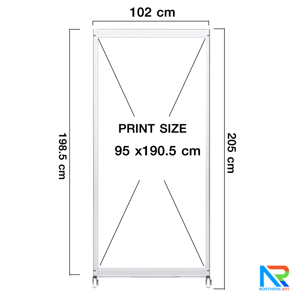 บอร์ดจัดนิทรรศการ บอร์ดอะลูมิเนียม รุ่น360องศา แบบ 3 บาน พร้อมล้อเลื่อน ถอดประกอบได้ พับเก็บสะดวก