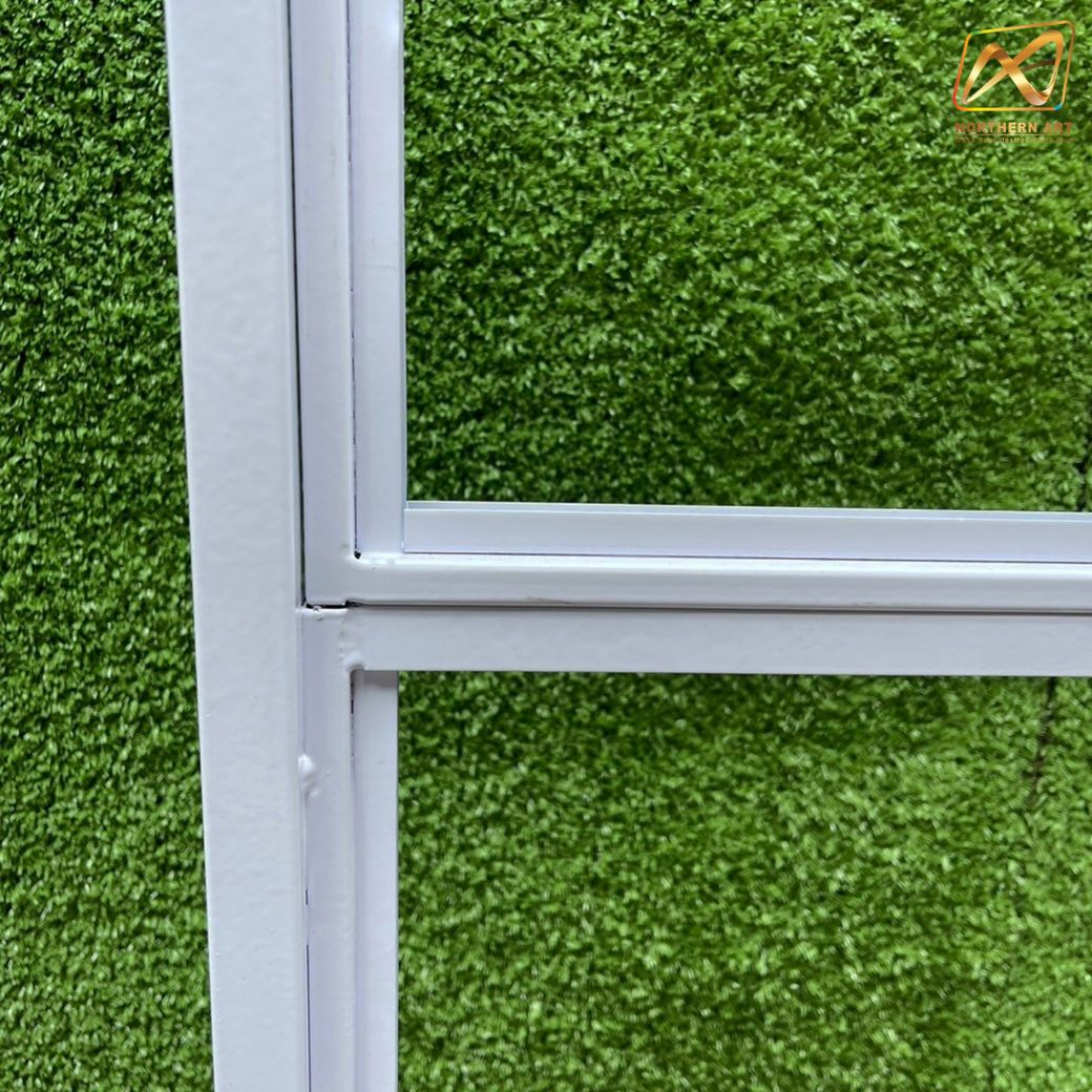 ป้ายตั้งพื้นเหล็ก กรอบคู่ สีขาว มีล้อ (W) 58 × (L) 73 x (H) 160 cm. สอดงานด้านบน โชว์ภาพ2ด้าน ถอดประกอบได้