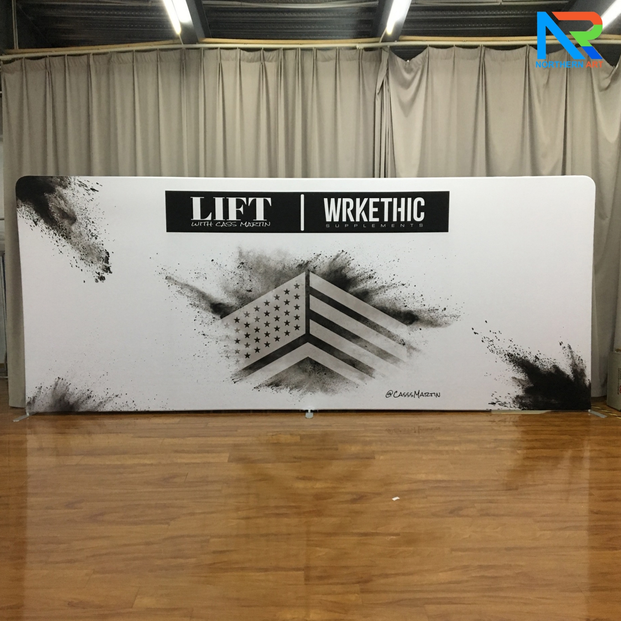 แบคดรอบผ้า Fabric Backdrop รุ่นตรง ขนาด (H)200 x (W)120-1000 cm. โครงอะลูมิเนียม ถอดประกอบได้ แถมฟรี! กระเป๋าใส่อุปกรณ์ 1 ใบ