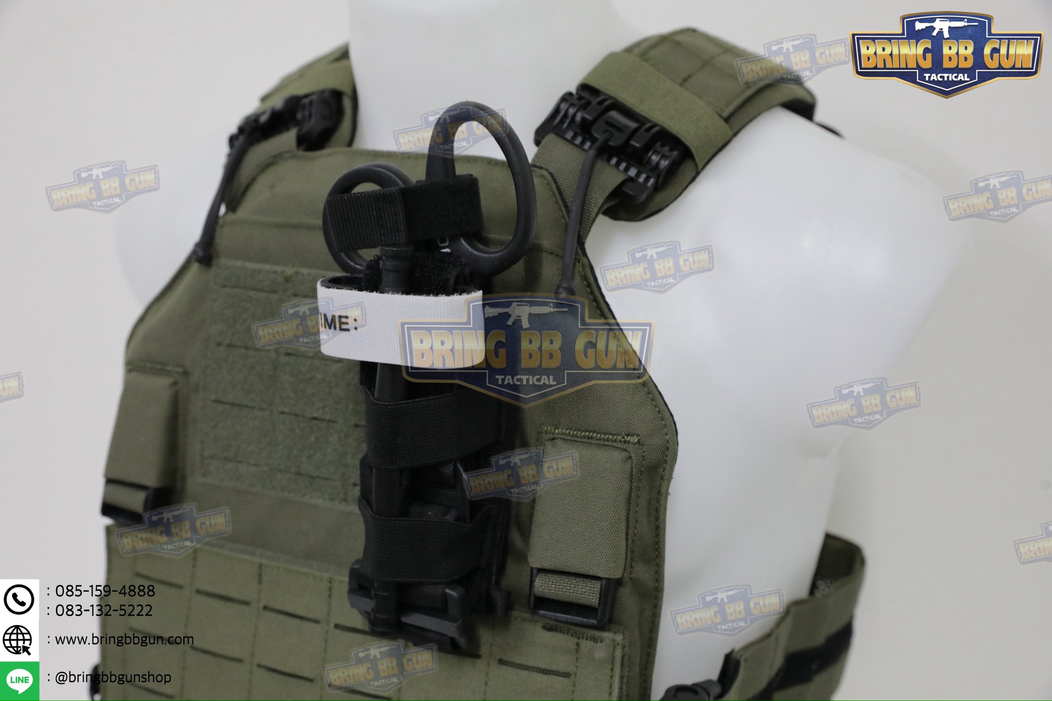 เพ้าผ้าใส่สายห้ามเลือด และ กรรไกรสนาม แบบเปลือย (ซองผ้าใส่ทูนิเก้+กรรไกรสนาม)