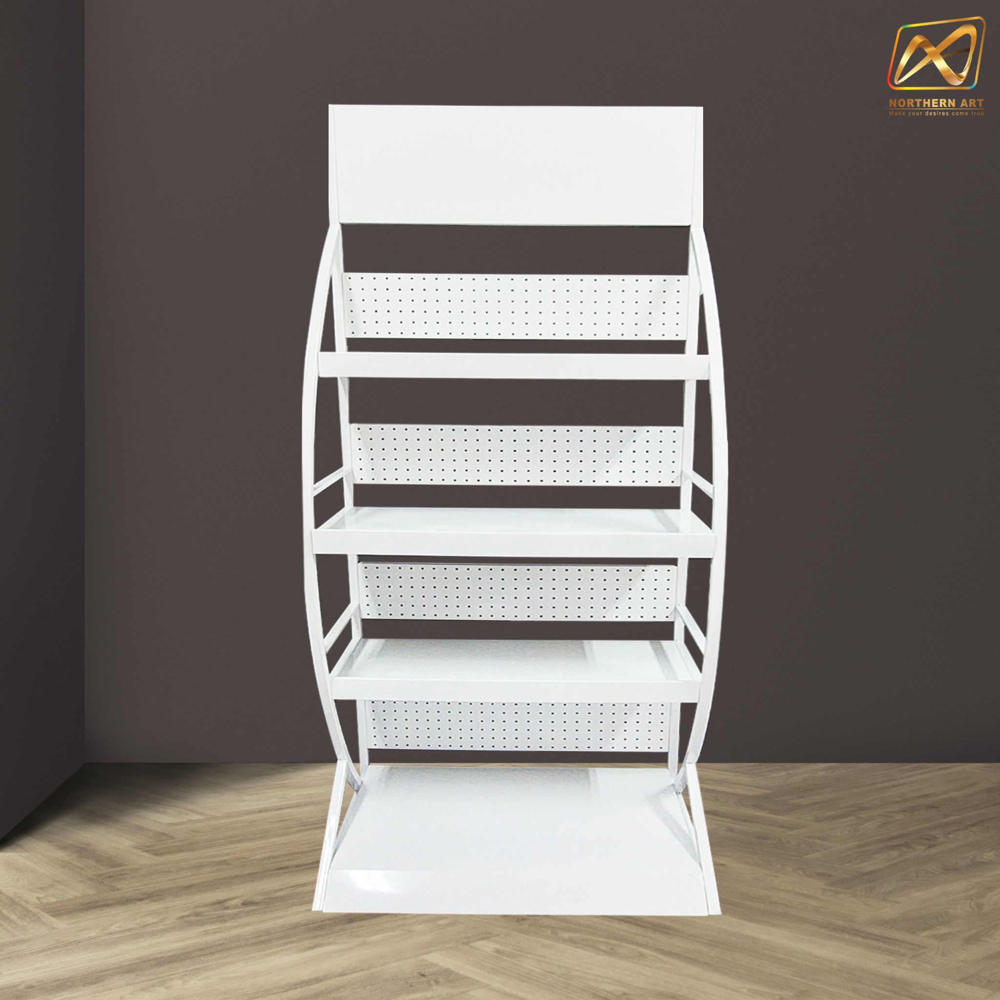 ชั้นวางสินค้าเหล็ก 4ชั้น สีขาว ขนาด(W)70 x (D)45 x (H)170 cm.(ถอดประกอบได้) แข็งแรง รับน้ำหนักได้ดี