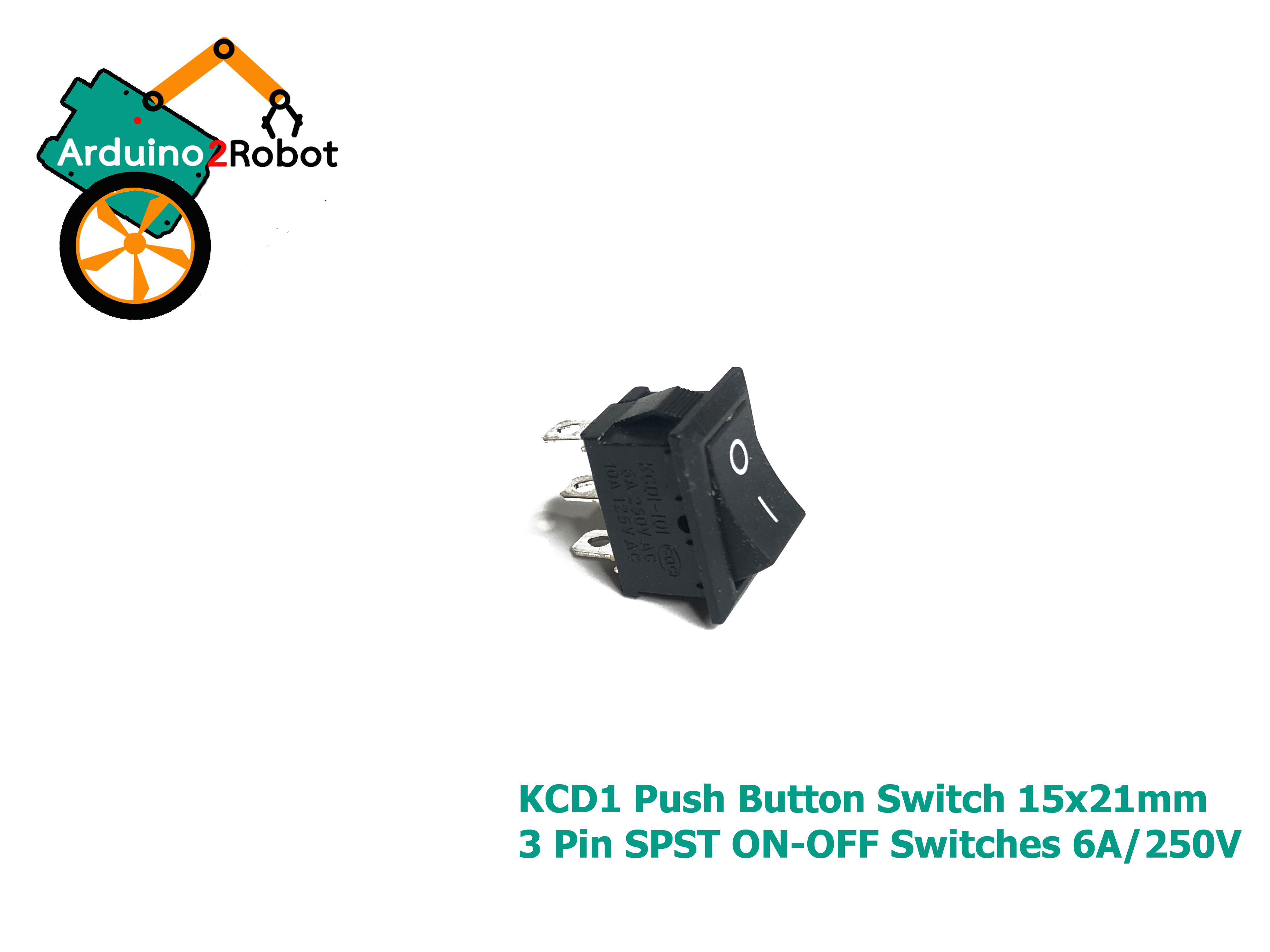 สวิตช์ 15*21mm 3 Pin SPST ON/OFF Boat Rocker Switch 6A 250V 10A 125V KCD1-101