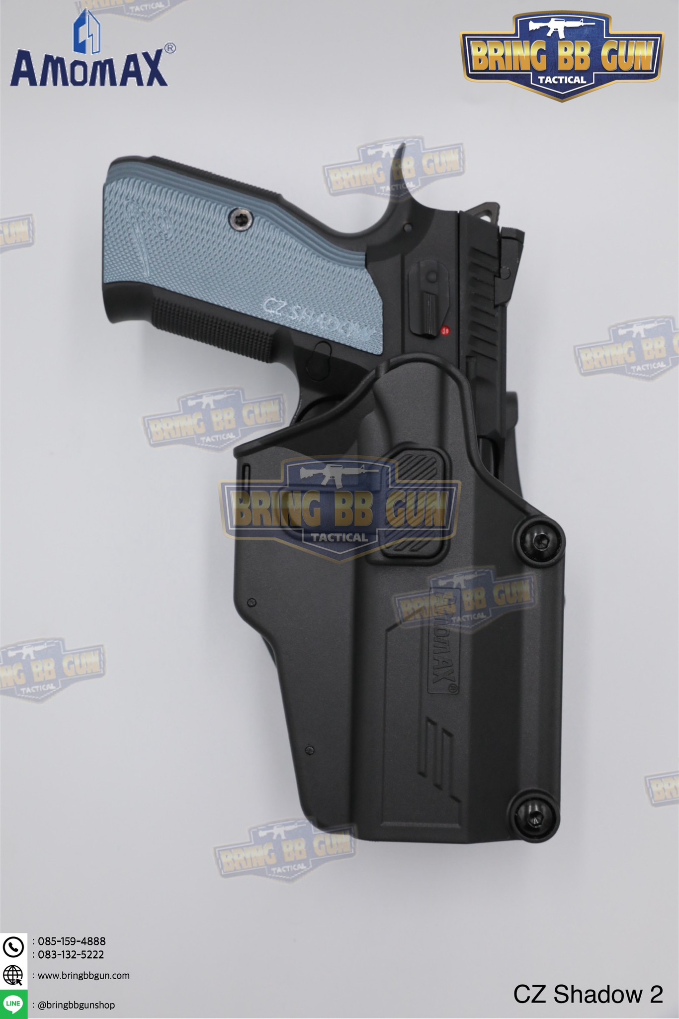 ซองปืนพกนอกปลดนิ้วชี้ Universal ยี่ห้อ Amomax รุ่น Per-Fit (ซองปืนพกนอกใส่ปืนได้หลายรุ่น)