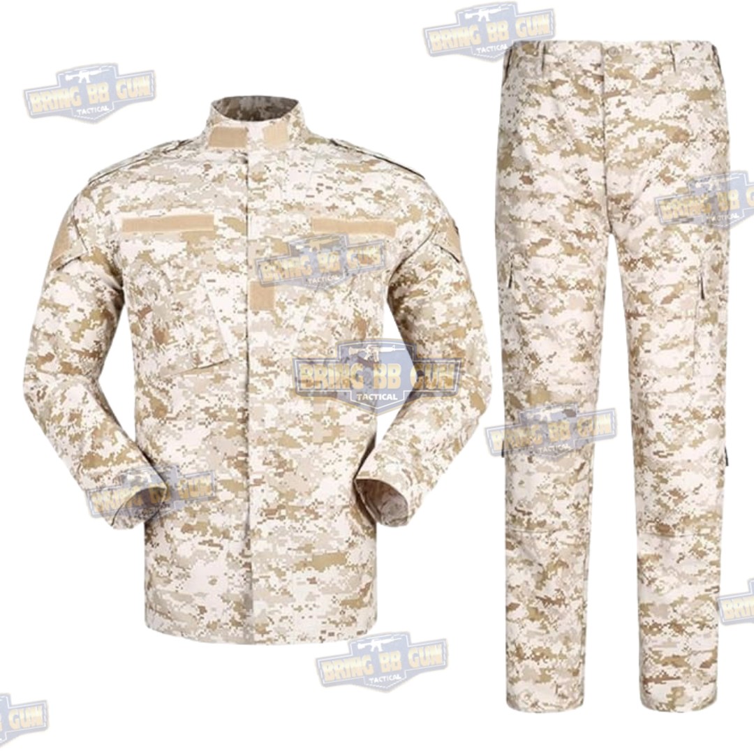 ชุดฝึกพราง (เสื้อ+กางเกง) (ชุด BDU) (Battle Dress Uniform) (ชุดเครื่องแบบลายพราง)