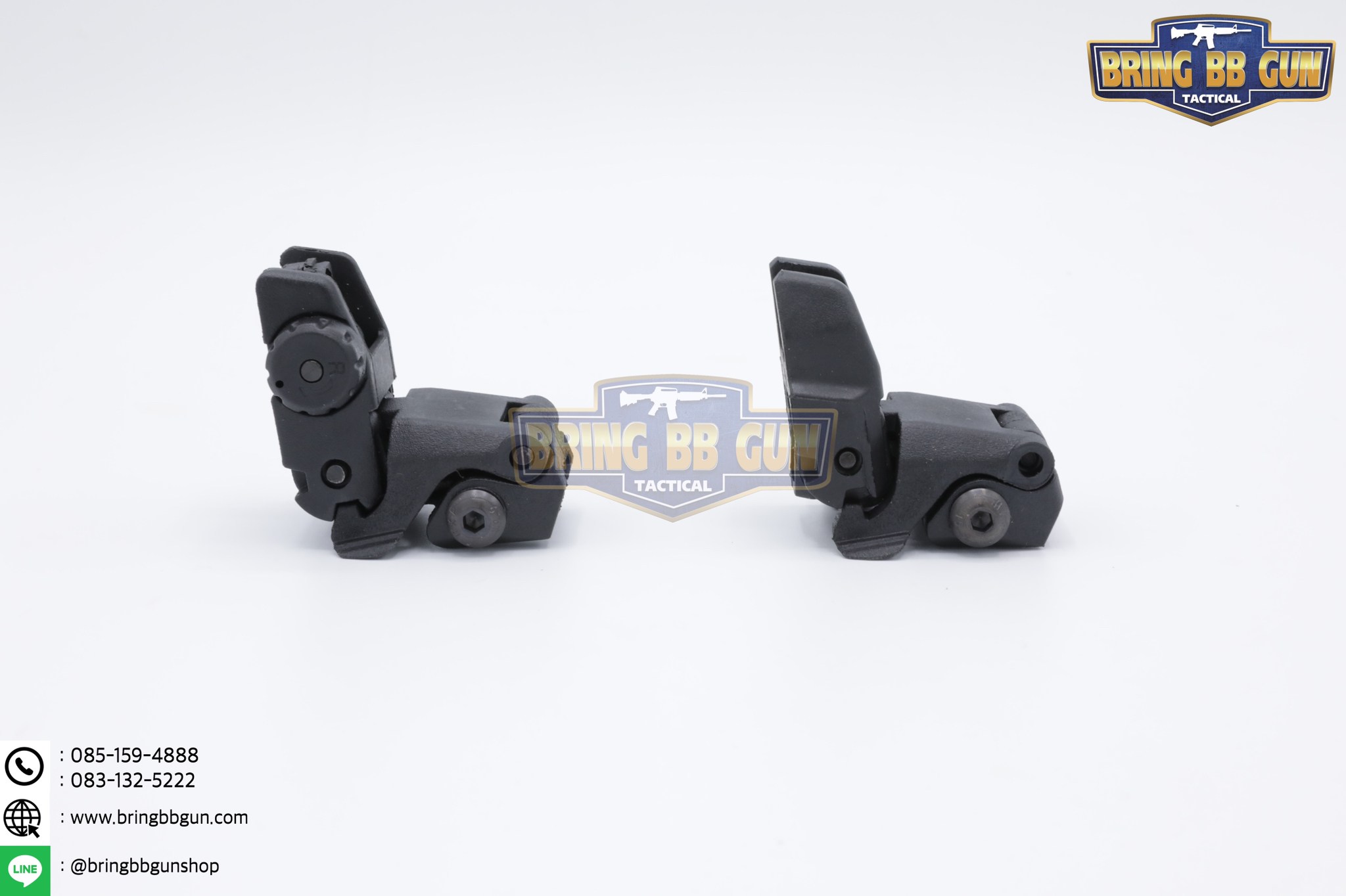 ศูนย์หน้า-หลังพับได้แบบพลาสติก ทรงMagpul รุ่น MBUS