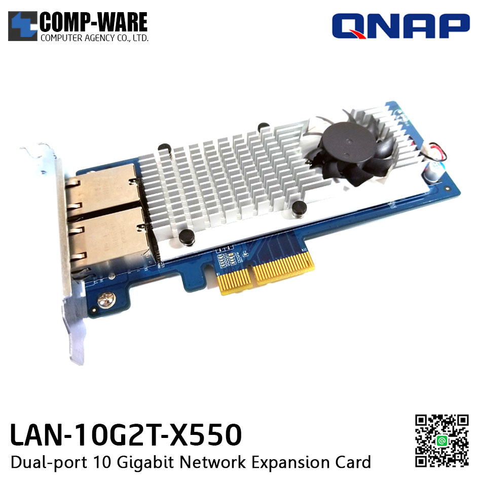 QNAP LAN-10G2T-X550 Dual-port 10GBASE-T Gigabit Network Expansion (2Y Warranty)