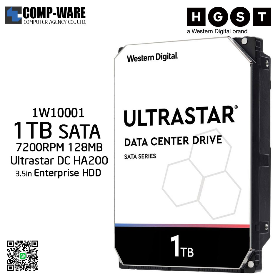 WD HGST Ultrastar DC HA210 1TB 3.5" SATA 6Gb/s 7200rpm HUS722T1TALA604 Enterprise Hard Drive - 1W10001