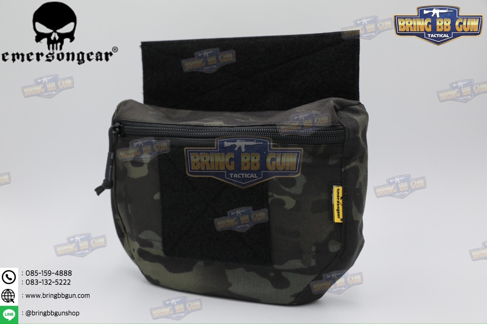 กระเป๋าจิงโจ้ติดเสื้อเวส ยี่ห้อ Emerson (EmersonGear armor carrier drop pouch/AVS JPC CPC) (Armor Carrier Drop Pouch) (Lower Accessories Pouch) (Drop Pouch)