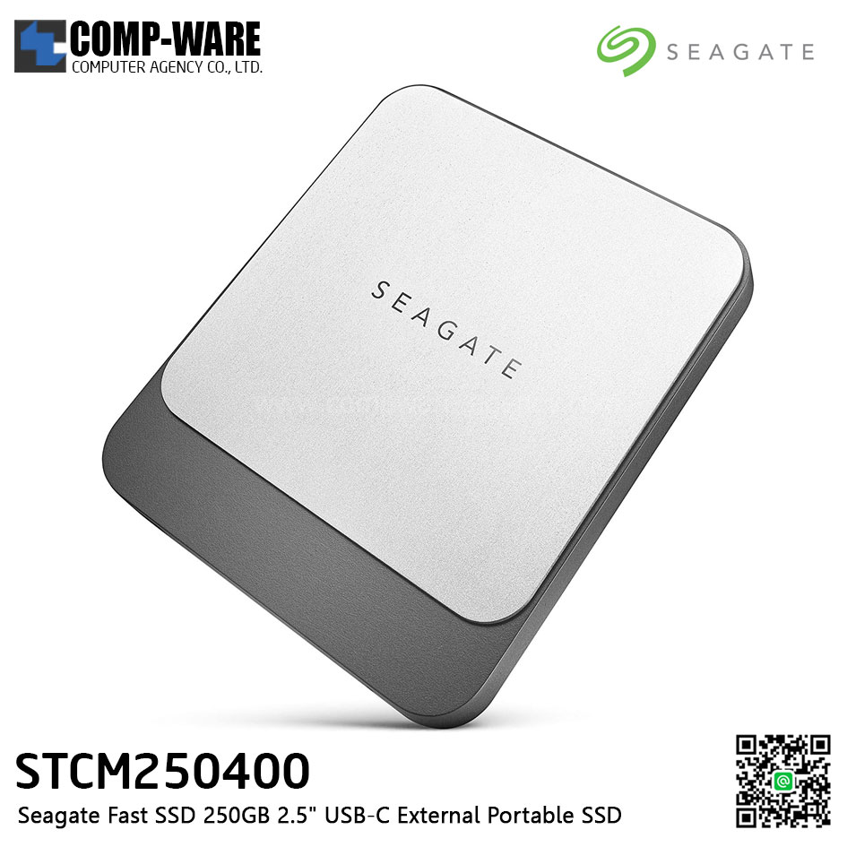 Seagate Fast SSD 250GB 2.5" USB-C External Portable SSD - STCM250400