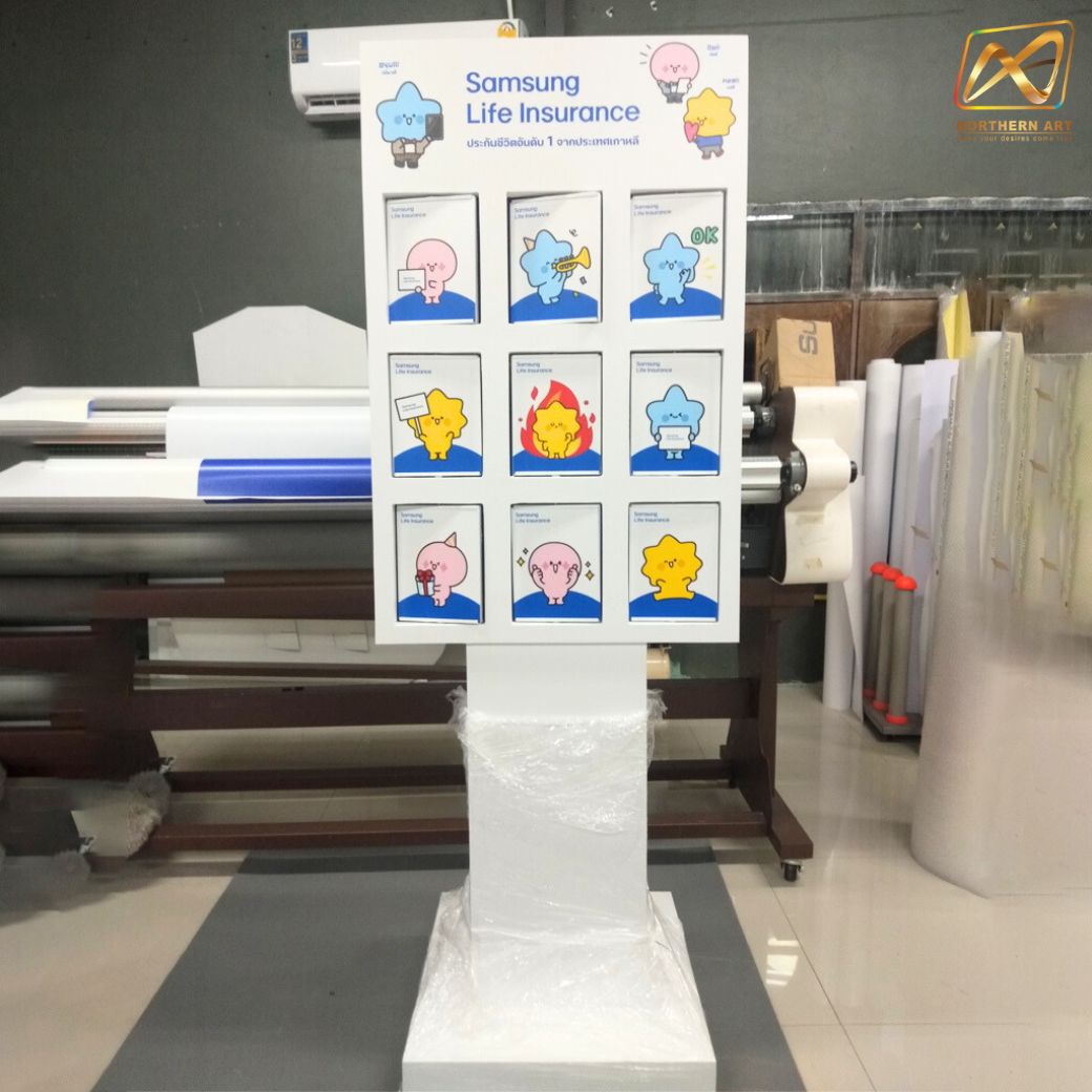 เช่าเกมส์เปิดป้ายตั้งพื้น 9 ช่อง Matching game ขนาด (W)60 x (H)170 cm.พร้อมงานพิมพ์แผ่นป้ายเปิด 18 แผ่น