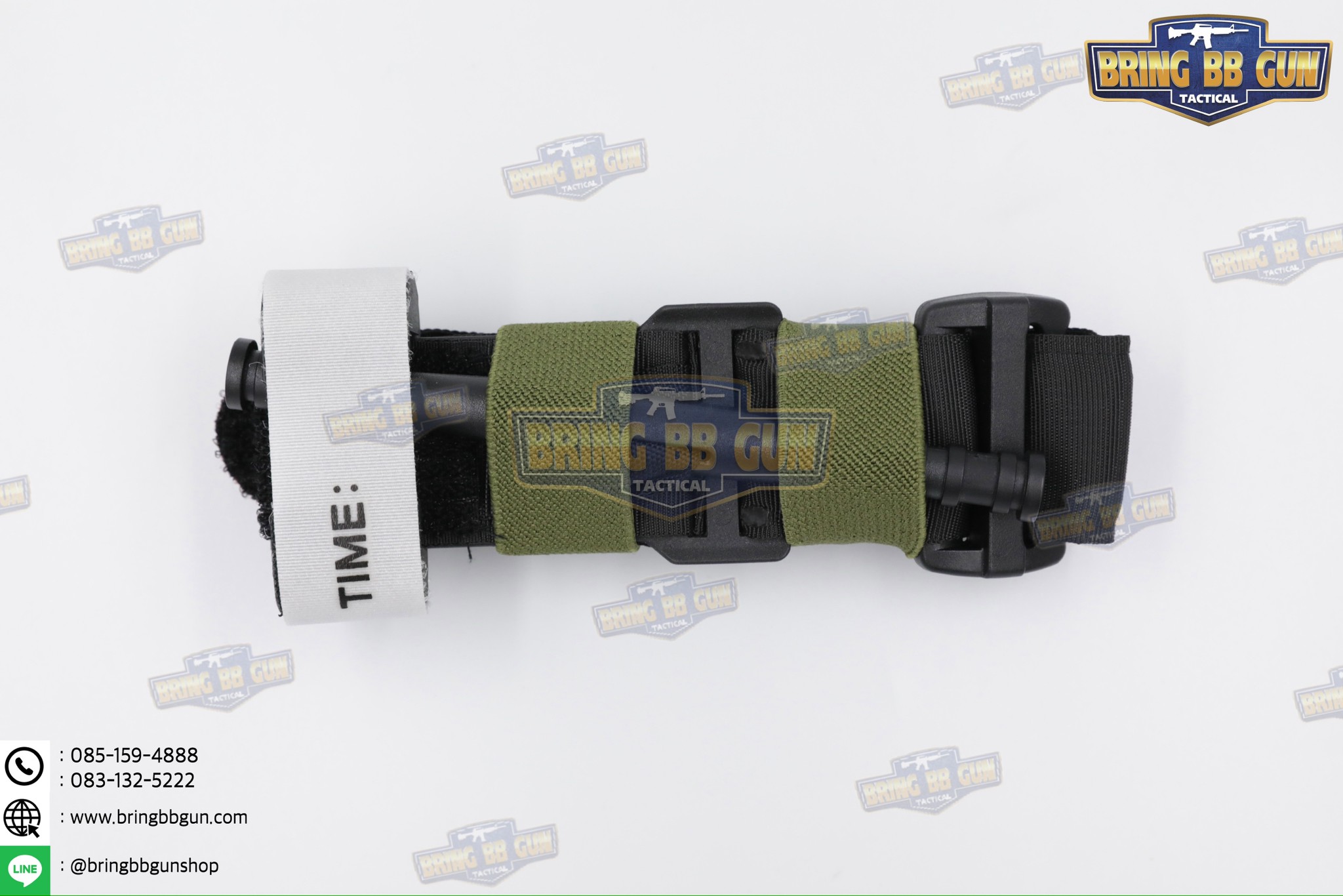 สายรัดเก็บทูนิเก้ แบบMolle ติดเข็มขัดยุทธวิธี/เสื้อเวส ยางยืด(สำหรับเก็บทูนิเก้) แบบMolle ติดเข็มขัดยุทธวิธี/เสื้อเวส สายรัดจัดเก็บอุปกรณ์ทูนิเก้ แบบMolle (Belt Mounted Elastic Tourniquet) (Elastic TQ Holder) (Tourniquet Holder)