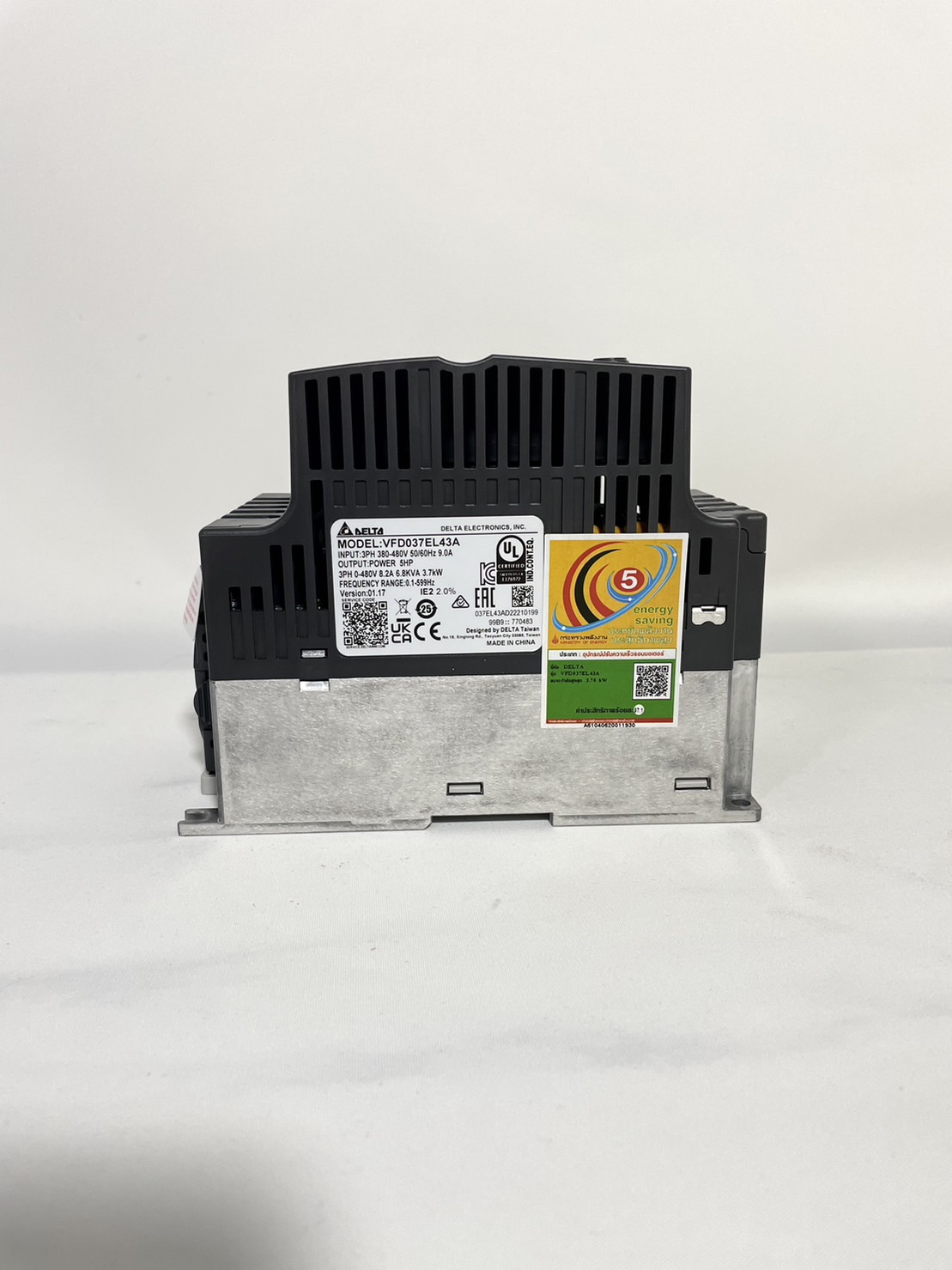 Delta Inverter VFD037EL43A 5HP 3.7kW Input 380V 3-Phase Output 380V 3-Phase