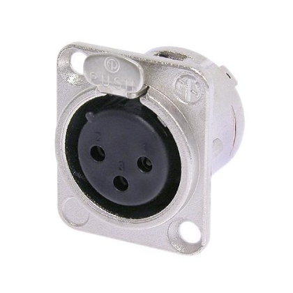 Neutrik แจ๊ค XLR ตัวเมีย 3P ติดแท่นแบบล๊อค NC-3FDL-1