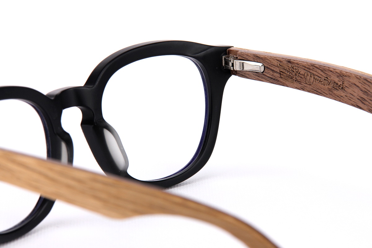 กรอบแว่นสายตาขาไม้ Weekend Duet Collection Tokyo Matte Black (Light)