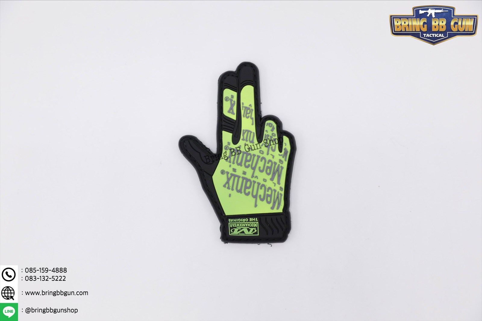 Patches (ด้านหลังมีตีนตุ๊กแก) ลาย ถุงมือทำท่ารูปปืน (Weather Gloves)