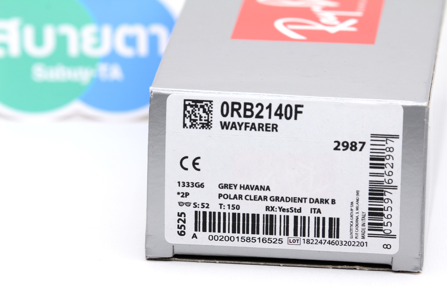 RayBan Wayfarer RB2140F 1333G6 Chromance Polarized Lens