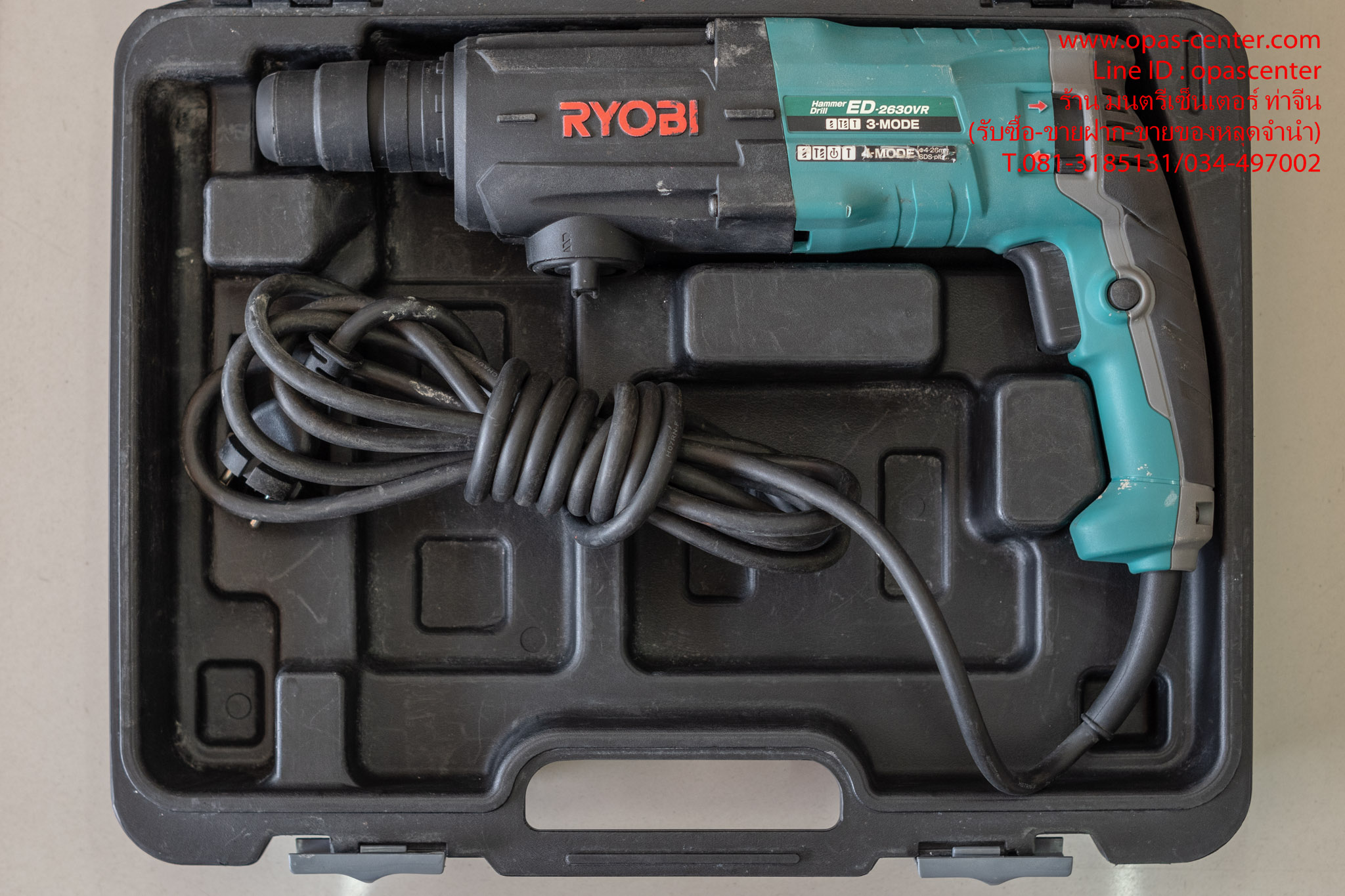 สว่านโรตารี่ RYOBI ED-2630VR 26 มม. 800 วัตต์ มือสอง ของแท้ สภาพใหม่ มีกล่อง